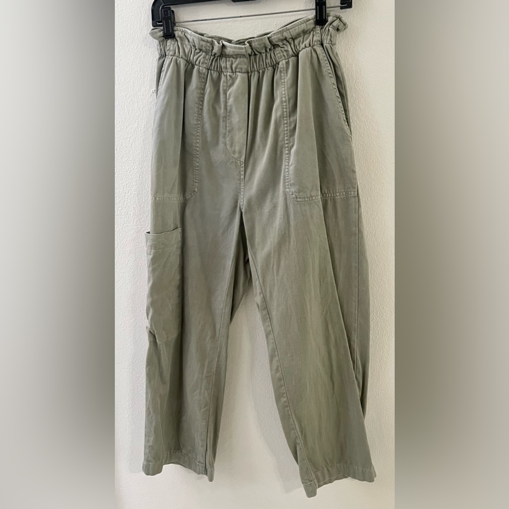 Anthropologie Olive Green Cropped Pants